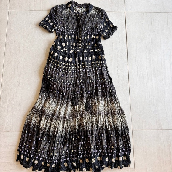Free People Floral Print Tiered Maxi Dress Size S - Picture 2 of 12